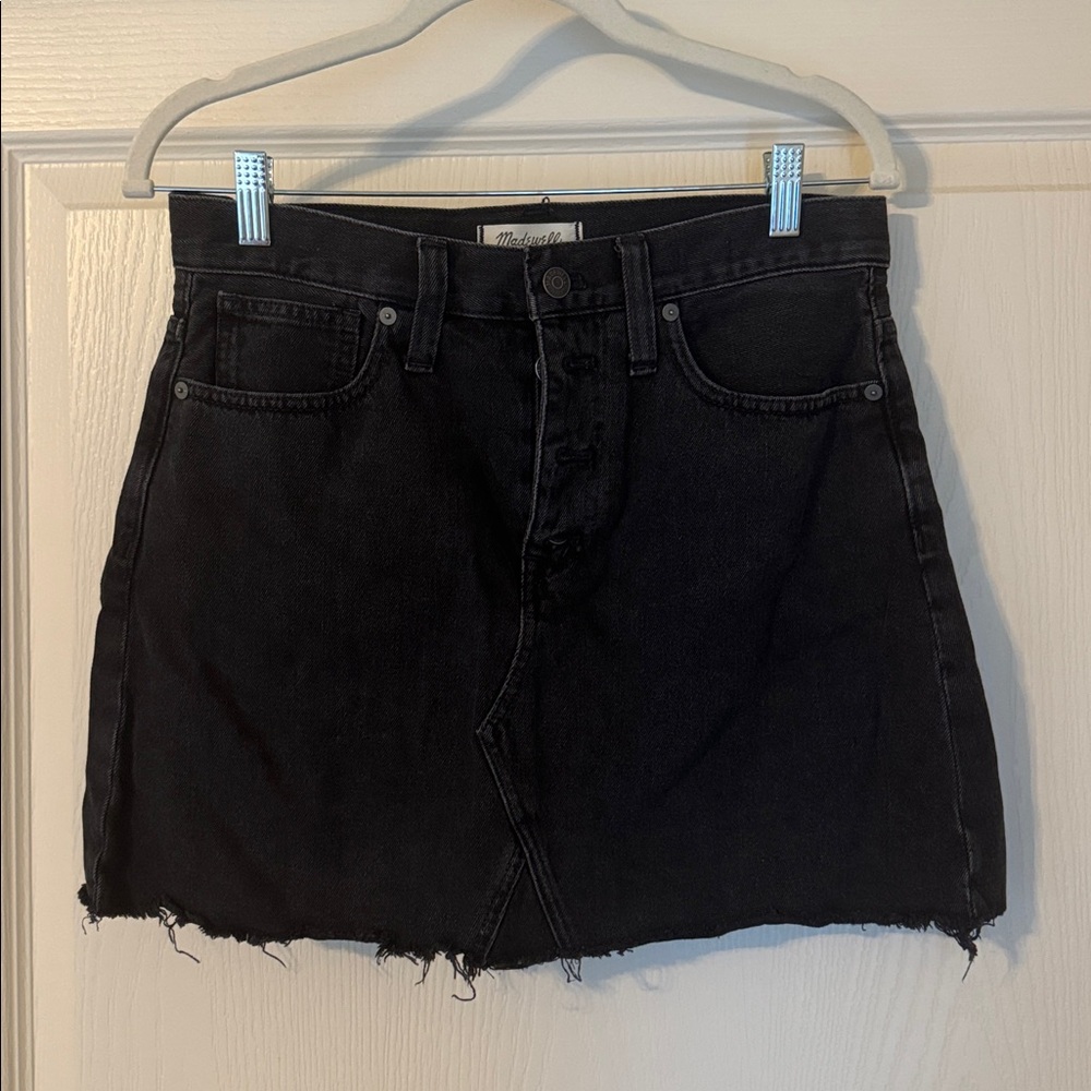 Madewell Black Denim Skirt